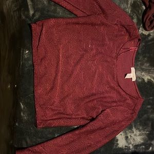 Cropped top burgundy
